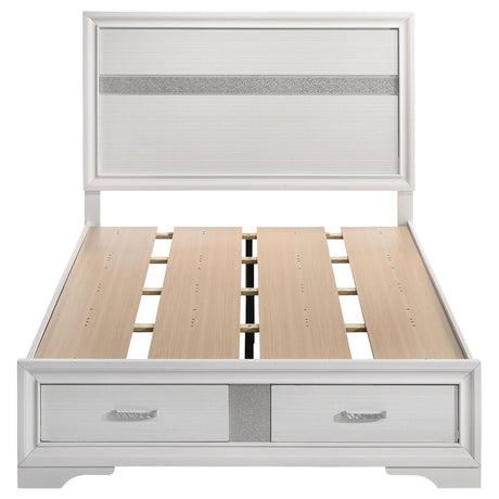 Coaster Furniture Miranda 205111F 51-inch Wood Full Storage Panel Bed - White IMAGE 3