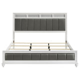  Coaster Furniture Barzini 205891KE Wood Eastern King Panel Bed - White IMAGE 3