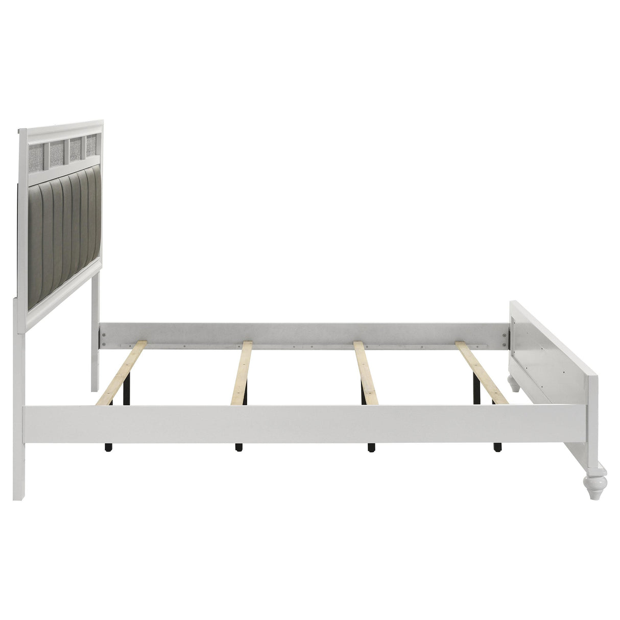  Coaster Furniture Barzini 205891KE Wood Eastern King Panel Bed - White IMAGE 5
