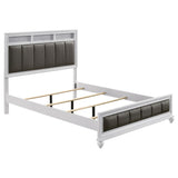  Coaster Furniture Barzini 205891Q Wood Queen Panel Bed - White IMAGE 1