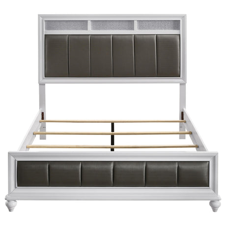  Coaster Furniture Barzini 205891Q Wood Queen Panel Bed - White IMAGE 3