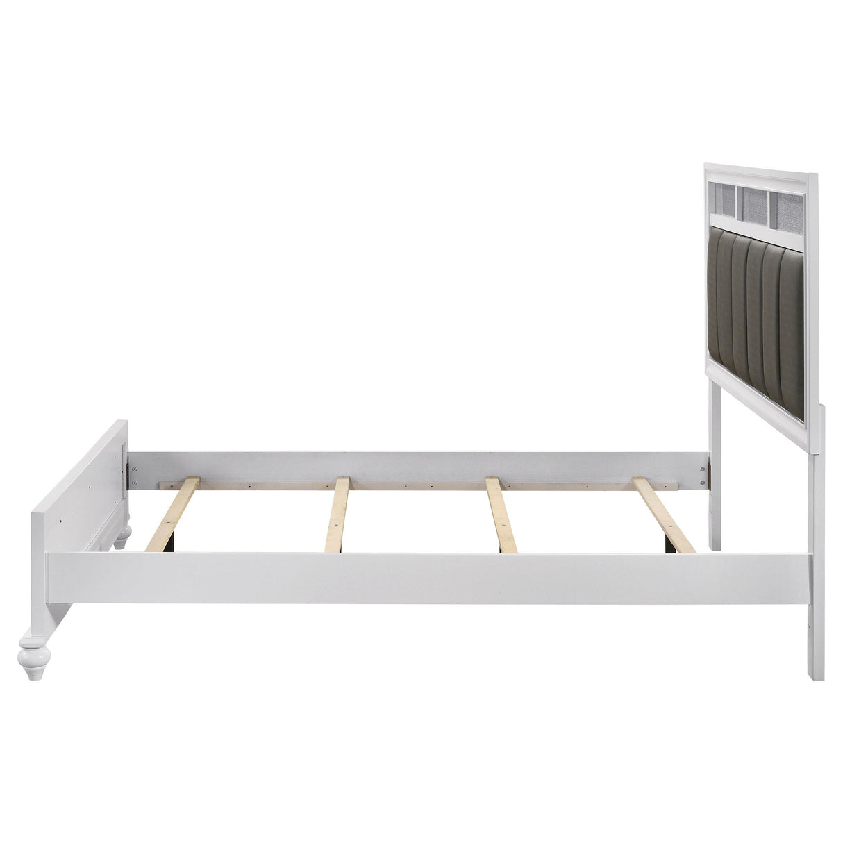  Coaster Furniture Barzini 205891Q Wood Queen Panel Bed - White IMAGE 5