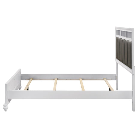  Coaster Furniture Barzini 205891Q Wood Queen Panel Bed - White IMAGE 5
