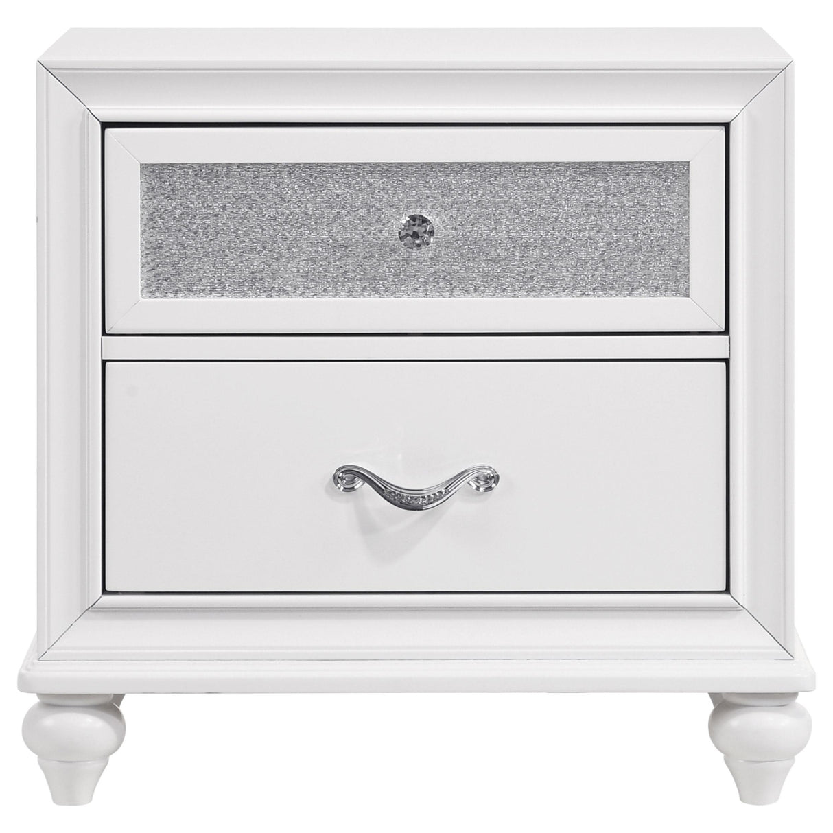  Coaster Furniture Barzini 205892 2-Drawer Nightstand - White IMAGE 2