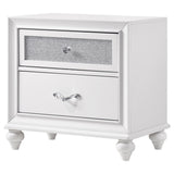  Coaster Furniture Barzini 205892 2-Drawer Nightstand - White IMAGE 3
