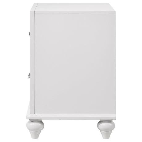  Coaster Furniture Barzini 205892 2-Drawer Nightstand - White IMAGE 4