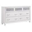  Coaster Furniture Barzini 205893 7-Drawer Dresser - White IMAGE 1