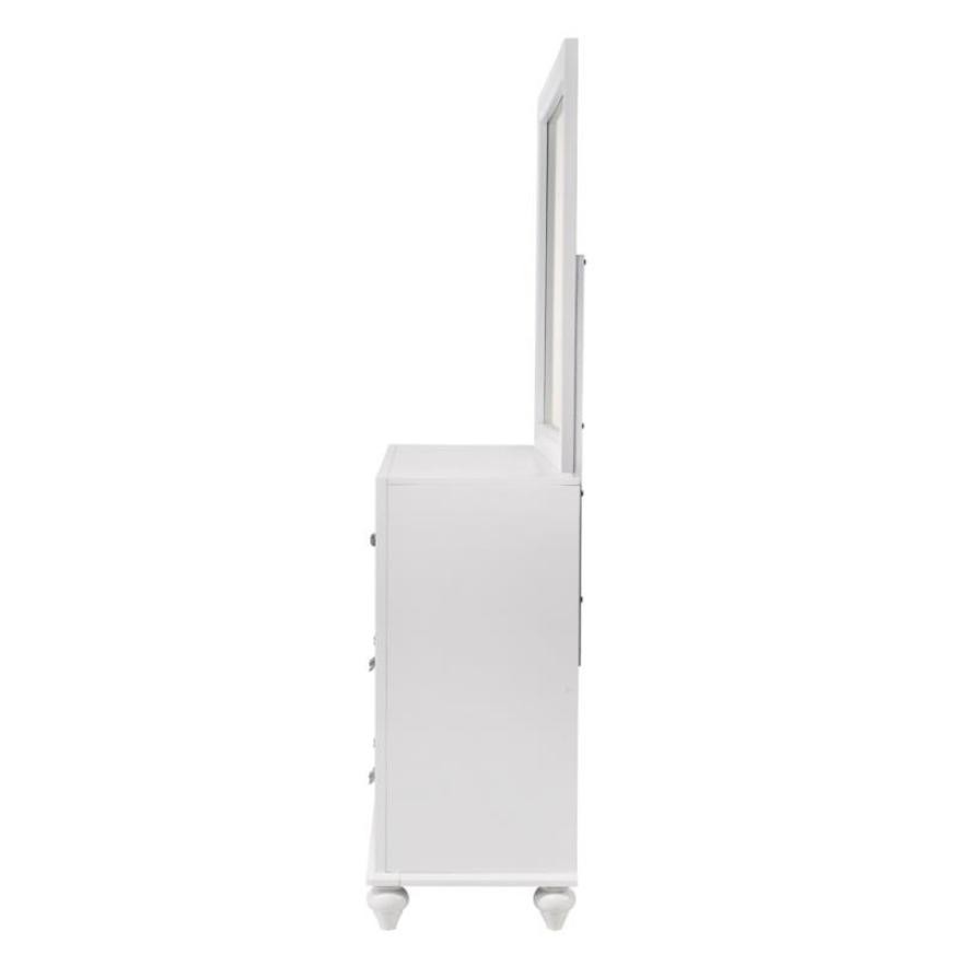 Coaster Furniture Barzini 205894 Dresser Mirror - White IMAGE 3