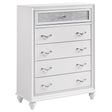  Coaster Furniture Barzini 205895 5-Drawer Bedroom Chest - White IMAGE 1