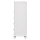  Coaster Furniture Barzini 205895 5-Drawer Bedroom Chest - White IMAGE 4