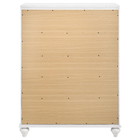  Coaster Furniture Barzini 205895 5-Drawer Bedroom Chest - White IMAGE 6