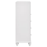  Coaster Furniture Barzini 205895 5-Drawer Bedroom Chest - White IMAGE 8