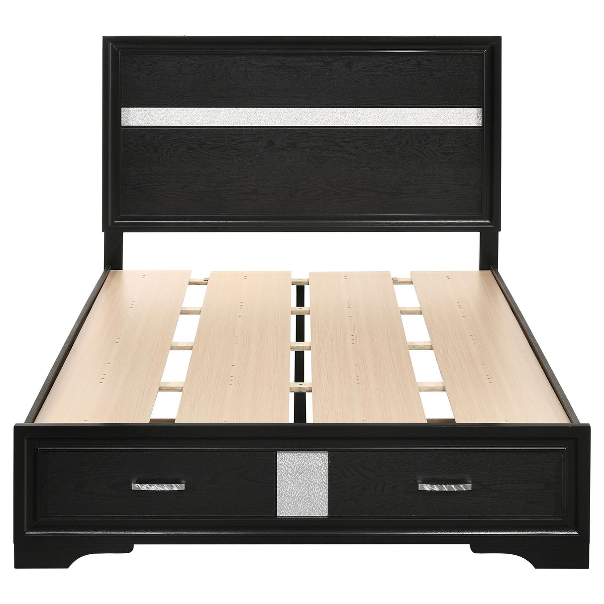  Coaster Furniture Miranda 206361F 51-inch Wood Full Storage Panel Bed - Black IMAGE 3