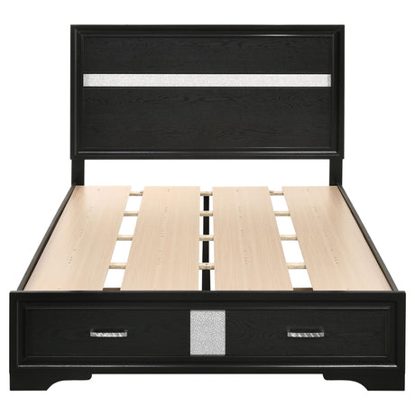  Coaster Furniture Miranda 206361F 51-inch Wood Full Storage Panel Bed - Black IMAGE 3