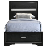  Coaster Furniture Miranda 206361T 51-inch Wood Twin Storage Panel Bed - Black IMAGE 4