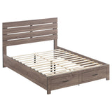  Coaster Furniture Brantford 207040Q Wood Queen Storage Panel Bed - Barrel Oak IMAGE 1