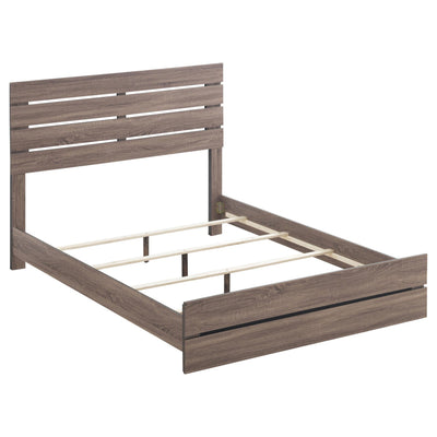  Coaster Furniture Brantford 207041Q Wood Queen Panel Bed - Barrel Oak IMAGE 1