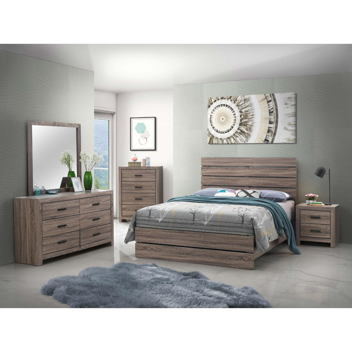  Coaster Furniture Brantford 207042 2-Drawer Nightstand - Barrel Oak IMAGE 11