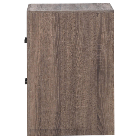  Coaster Furniture Brantford 207042 2-Drawer Nightstand - Barrel Oak IMAGE 4
