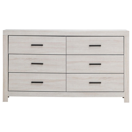  Coaster Furniture Brantford 207053 6-Drawer Dresser - Coastal White IMAGE 2