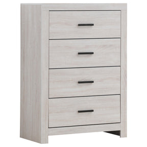  Coaster Furniture Brantford 207055 4-Drawer Bedroom Chest - Coastal White IMAGE 1