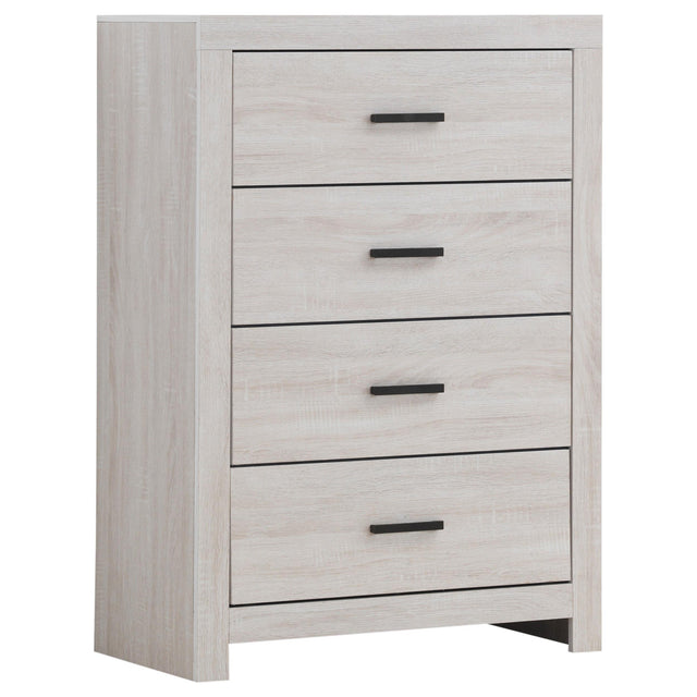  Coaster Furniture Brantford 207055 4-Drawer Bedroom Chest - Coastal White IMAGE 1