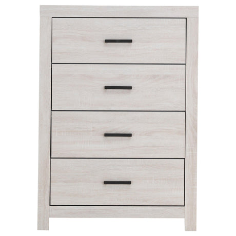 Coaster Furniture Brantford 207055 4-Drawer Bedroom Chest - Coastal White IMAGE 2