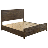  Coaster Furniture Woodmont 222631KE Eastern King Storage Bed - Rustic Golden Brown IMAGE 1
