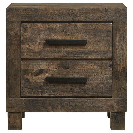  Coaster Furniture Woodmont 222632 2-Drawer Nightstand - Rustic Golden Brown IMAGE 2