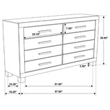  Coaster Furniture Woodmont 222633 8-Drawer Dresser - Rustic Golden Brown IMAGE 10