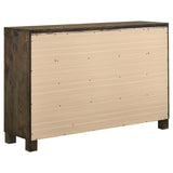  Coaster Furniture Woodmont 222633 8-Drawer Dresser - Rustic Golden Brown IMAGE 5