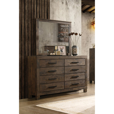  Coaster Furniture Woodmont 222634 Dresser Mirror - Rustic Golden Brown IMAGE 2