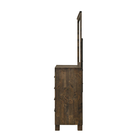  Coaster Furniture Woodmont 222634 Dresser Mirror - Rustic Golden Brown IMAGE 3