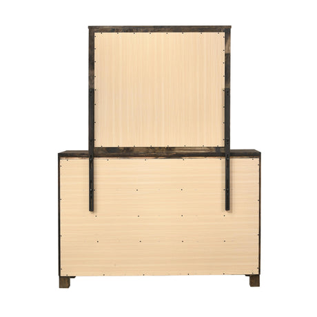 Coaster Furniture Woodmont 222634 Dresser Mirror - Rustic Golden Brown IMAGE 4