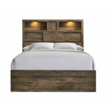  Elements International Bailey BY520QB Queen Bookcase Bed with Bluetooth IMAGE 2
