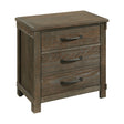  Elements International Scott SC300NS Nightstand with USB Ports - Walnut IMAGE 1