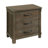  Elements International Scott SC300NS Nightstand with USB Ports - Walnut IMAGE 1