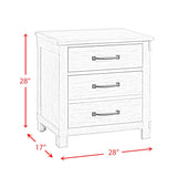  Elements International Scott SC300NS Nightstand with USB Ports - Walnut IMAGE 11