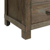  Elements International Scott SC300NS Nightstand with USB Ports - Walnut IMAGE 7