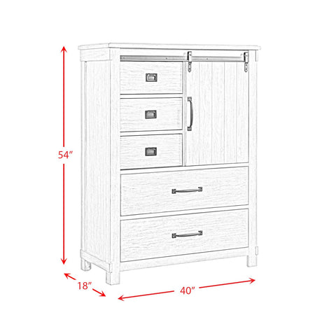  Elements International Scott SC300CH Gentlemen's Chest - Walnut IMAGE 12