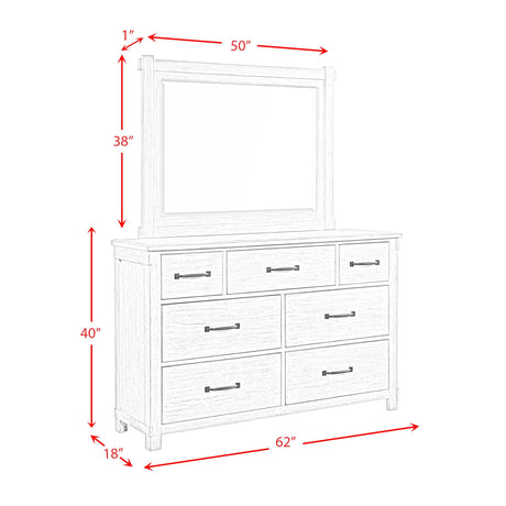  Elements International Scott SC600DRMR Dresser with Mirror Set IMAGE 12