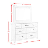 Elements International Scott SC300DRMR Dresser with Mirror Set - Walnut IMAGE 12
