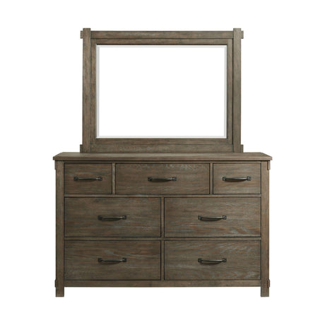  Elements International Scott SC300MR Dresser Mirror - Walnut IMAGE 2