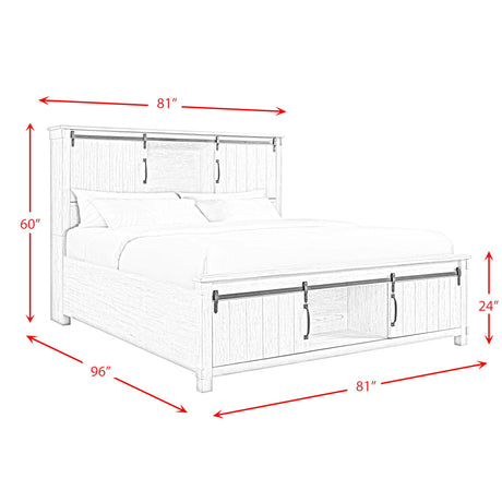  Elements International Scott SC370KB King Platform Storage Bed - Walnut IMAGE 12