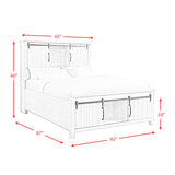  Elements International Scott SC370QB Queen Platform Storage Bed - Walnut IMAGE 12