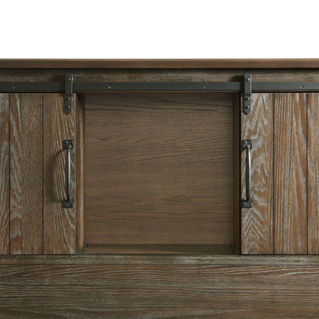  Elements International Scott SC370QB Queen Platform Storage Bed - Walnut IMAGE 8