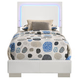  Coaster Furniture Felicity 203500T Wood Twin LED Panel Bed - White High Gloss IMAGE 4