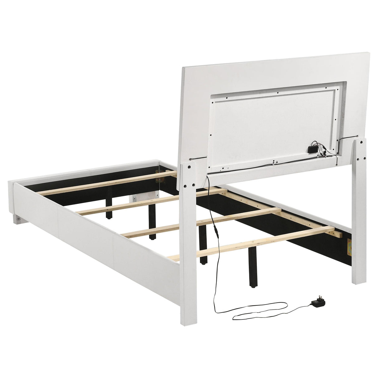  Coaster Furniture Felicity 203500T Wood Twin LED Panel Bed - White High Gloss IMAGE 7