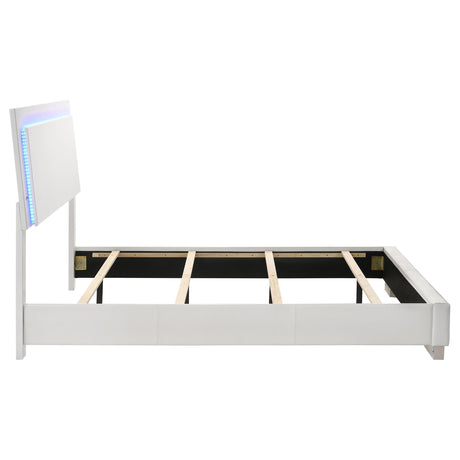  Coaster Furniture Felicity 203500F Wood Full LED Panel Bed - White High Gloss IMAGE 10
