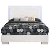  Coaster Furniture Felicity 203500F Wood Full LED Panel Bed - White High Gloss IMAGE 4